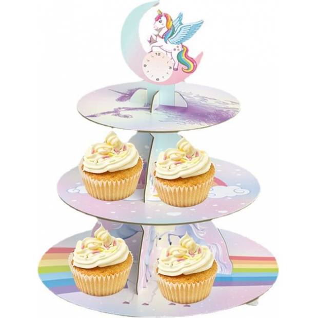 Papierový stojan na muffiny a capcakes Unicorn