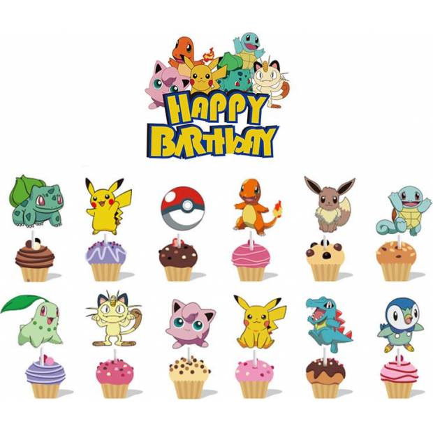 Poleva na tortu a muffin 13ks Pokémon