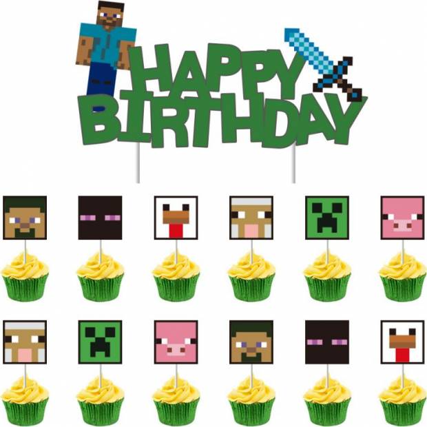 Vrchnák na tortu a muffin 13ks Minecraft