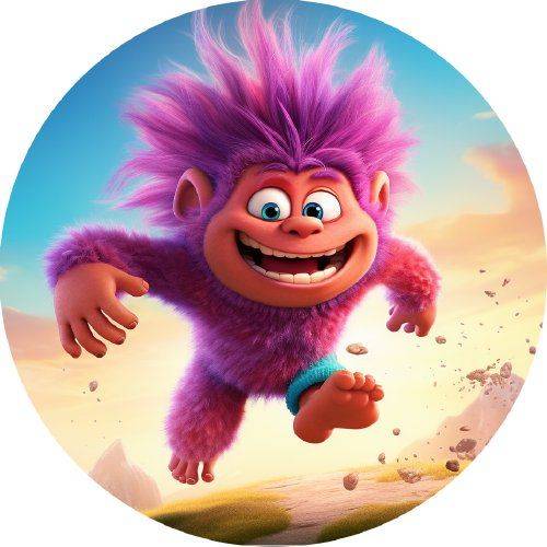 Jedlý papier Troll ružový 19,5cm