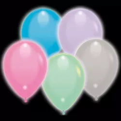 LatexnÉ LED balóniky pastelové, 5 ks