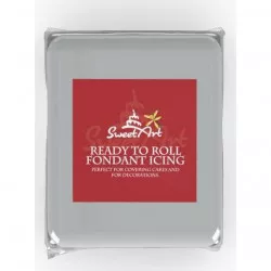 SweetArt potahovacia a modelovacia hmotu vanilková Silver šedá (250 g)