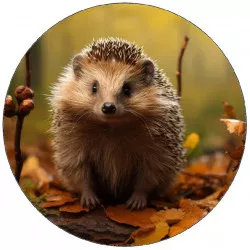 Jedlý papier ježek s listím 19,5 cm