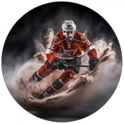 Jedlý papier hokejista v červenom drese 19,5 cm