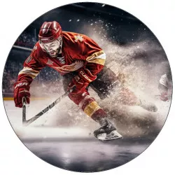 Jedlý papier hokejista s hokejkou 19,5 cm