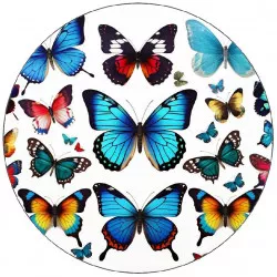 Jedlý papier farebné motýle 19,5 cm