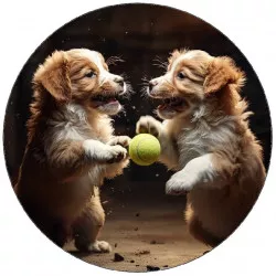 Jedlý papier hrajúce si šteňatá 19,5 cm