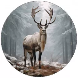 Jedlý papier jeleň v zimnom lese 19,5 cm