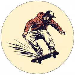 Jedlý papier skateboardista červený 19,5 cm
