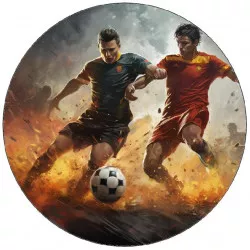 Jedlý papier futbalisti vedľa seba 19,5 cm