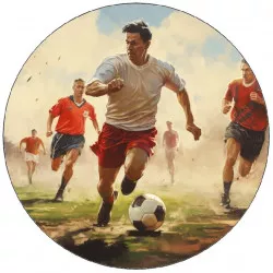 Jedlý papier bežiaci futbalisti 19,5 cm