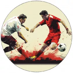 Jedlý papier 2 futbalisti 3 19,5 cm