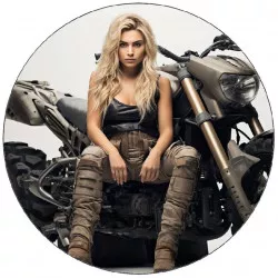 Jedlý papier dievča na motorke 2 19,5 cm