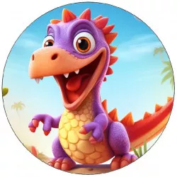 Jedlý papier dinosaurus ružový 19,5 cm