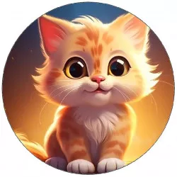 Jedlý papier roztomilému malému mačke 19,5 cm