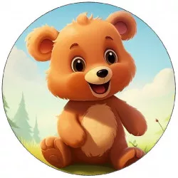 Jedlý papier roztomilý medvídek 19,5 cm