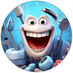 Jedlý papier veselý zub 19,5 cm