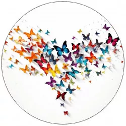 Jedlý papier srdce z motýľov 19,5 cm