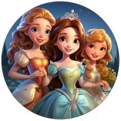 Jedlý papier Disney princezné a víly 19,5 cm