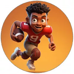 Jedlý papier hráča amerického futbalu 19,5 cm