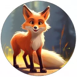 Jedlý papier stojaci líška 19,5 cm