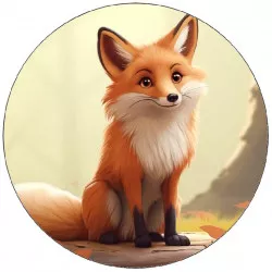 Jedlý papier líška sedená pod stromom 19,5 cm