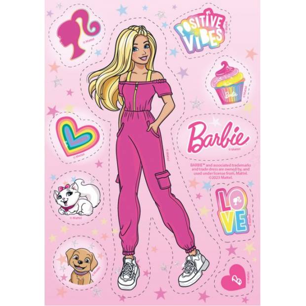 Jedlý papier na vystrihovanie barbie