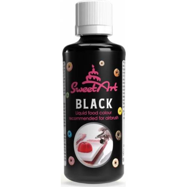 SweetArt airbrush farba tekutá čierna (90 ml)