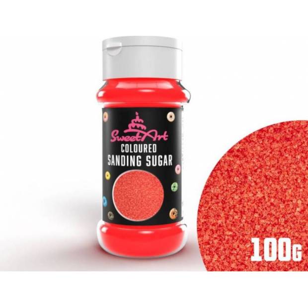 Dekoratívny červený cukor SweetArt (100 g)