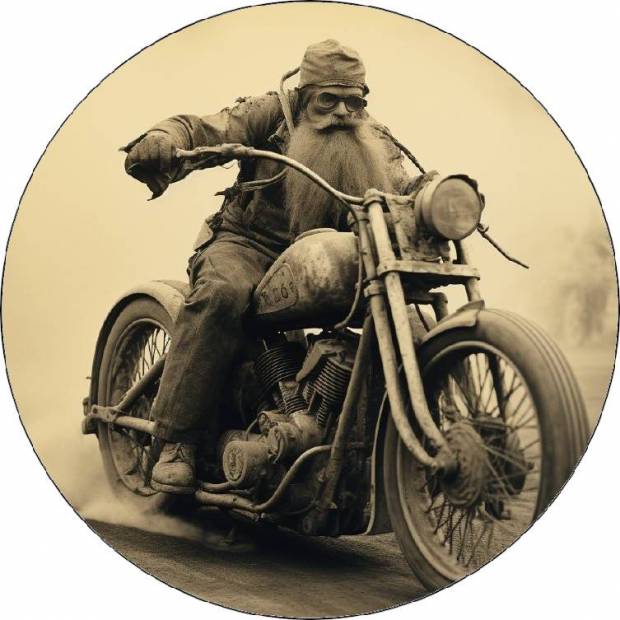 Jedlý papier Harley rider retro foto 19,5 cm