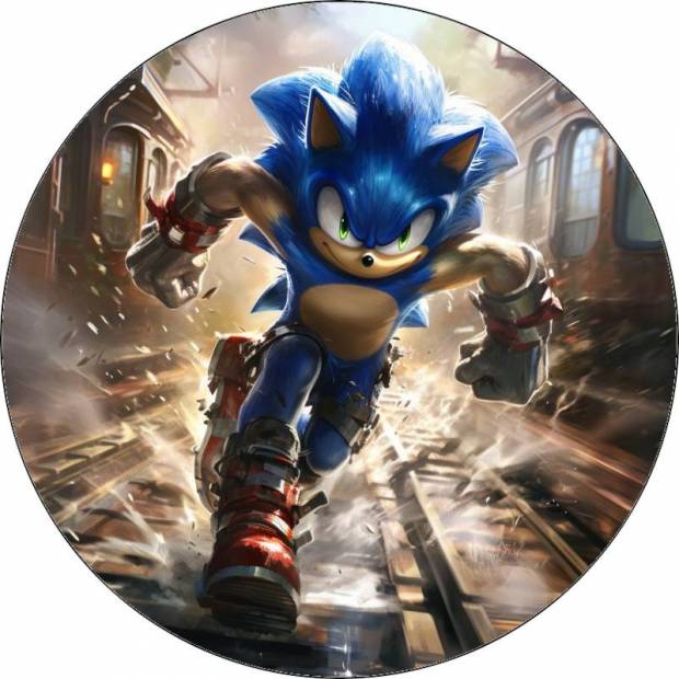 Jedlý papierový ježko Sonic 19,5cm