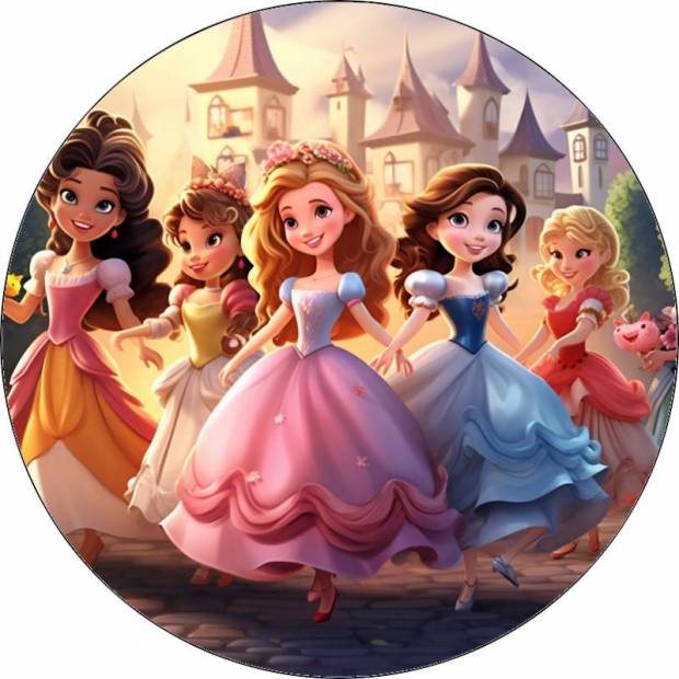 Jedlý papier Disneyho princezné 19,5cm