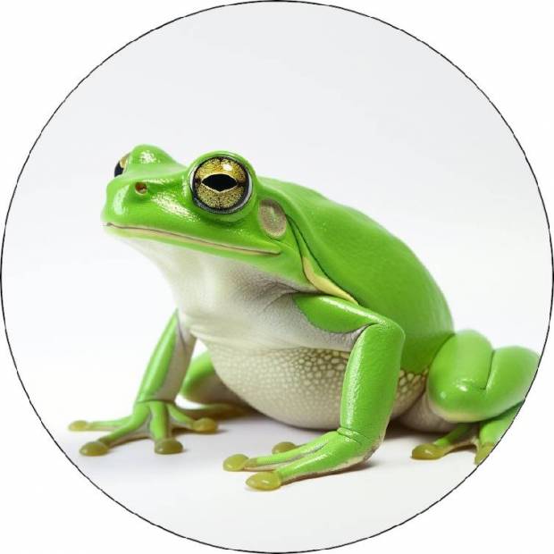 Zelená žaba z jedlého papiera 19,5cm
