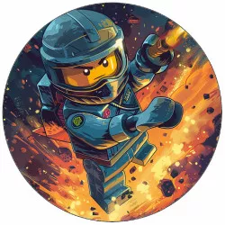 Jedlý papier Ninjago vo vesmíre 19,5 cm