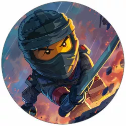 Jedlý papier Ninjago vo vesmíre s mečom 19,5 cm