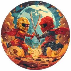 Jedlý papier Ninjago vo vesmíre pri boji 19,5 cm