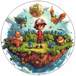 Jedlý papier Pokémonov v meste 19,5 cm