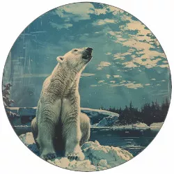 Jedlý papier ľadový medveď 19,5 cm