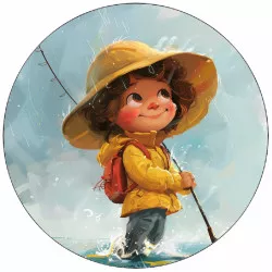 Jedlý papier malá rybárka pri vode 19,5 cm