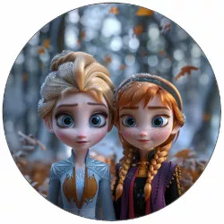 Jedlý papier Frozen Anna a Elsa 19,5 cm
