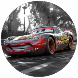 Jedlý papier Cars Blesk pri závodoch 19,5 cm