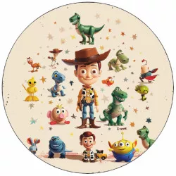 Jedlý papier Toy Story Woody s hračkami-02 19,5 cm