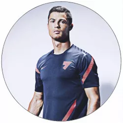 Jedlý papier Cristiano Ronaldo na šedém pozadí 19,5 cm