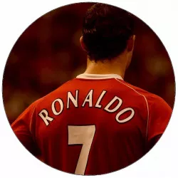 Jedlý papier Cristiano Ronaldo zozadu 19,5 cm