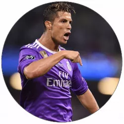 Jedlý papier Cristiána Ronalda vo fialovom dresse 19,5 cm