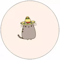 Jedlý papier Pusheen v sombrere 19,5 cm