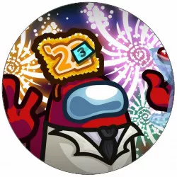 Jedlý papier Among Us ohňostroj 19,5 cm