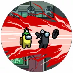 Jedlý papier Among us plameň 19,5 cm