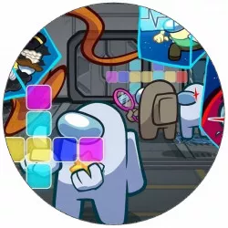 Jedlý papier Among us kocky 19,5 cm