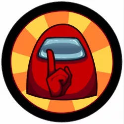 Jedložiteľný papier Among Us červená postavička 19,5 cm